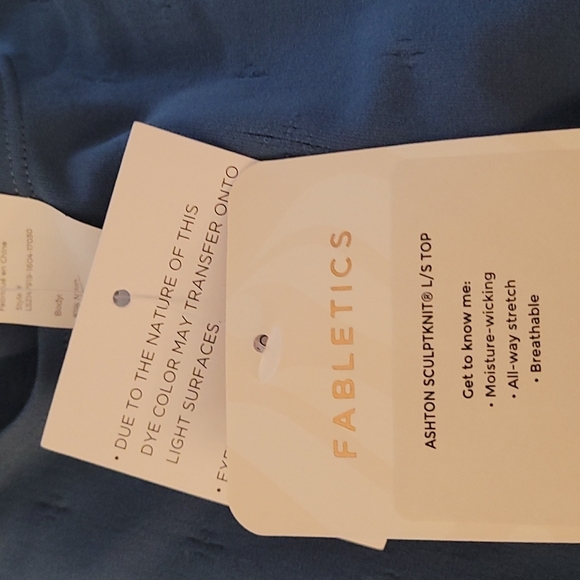 Fabletics Longsleve Top, Color Blue, Size Small. - Picture 7 of 8